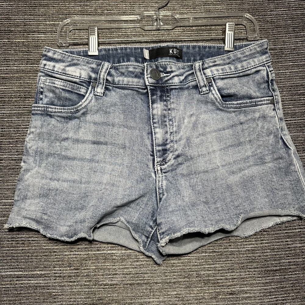 KUT from The Kloth Jean Shorts Women's Size 6 Blue Raw Hem KS1470MA2N
